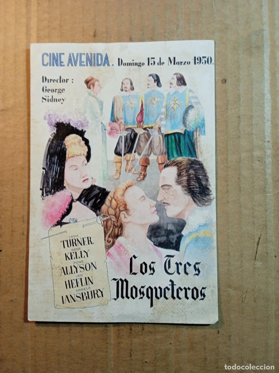 Folhetos de m&atilde;o de filmes antigos de cinema: FOLLETO DE MANO SIN PUBLICIDAD LOS TRES MOSQUETEROS