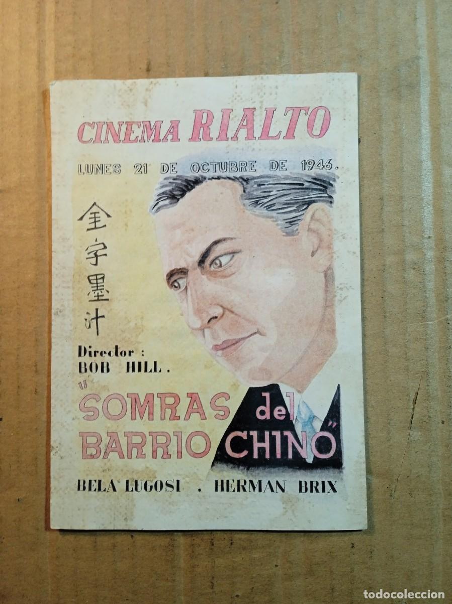 Flyers Publicitaires de films Anciens: FOLLETO DE MANO SIN PUBLICIDAD SOMBRAS DEL BARRIO CHINO