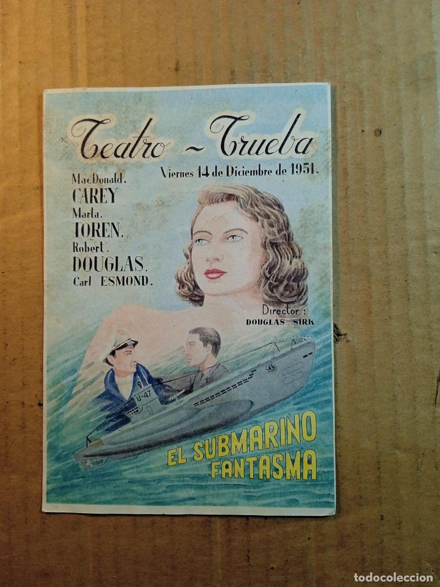  Flyers Publicitaires de films Anciens: FOLLETO DE MANO SIN PUBLICIDAD EL SUBMARINO FANTASMA