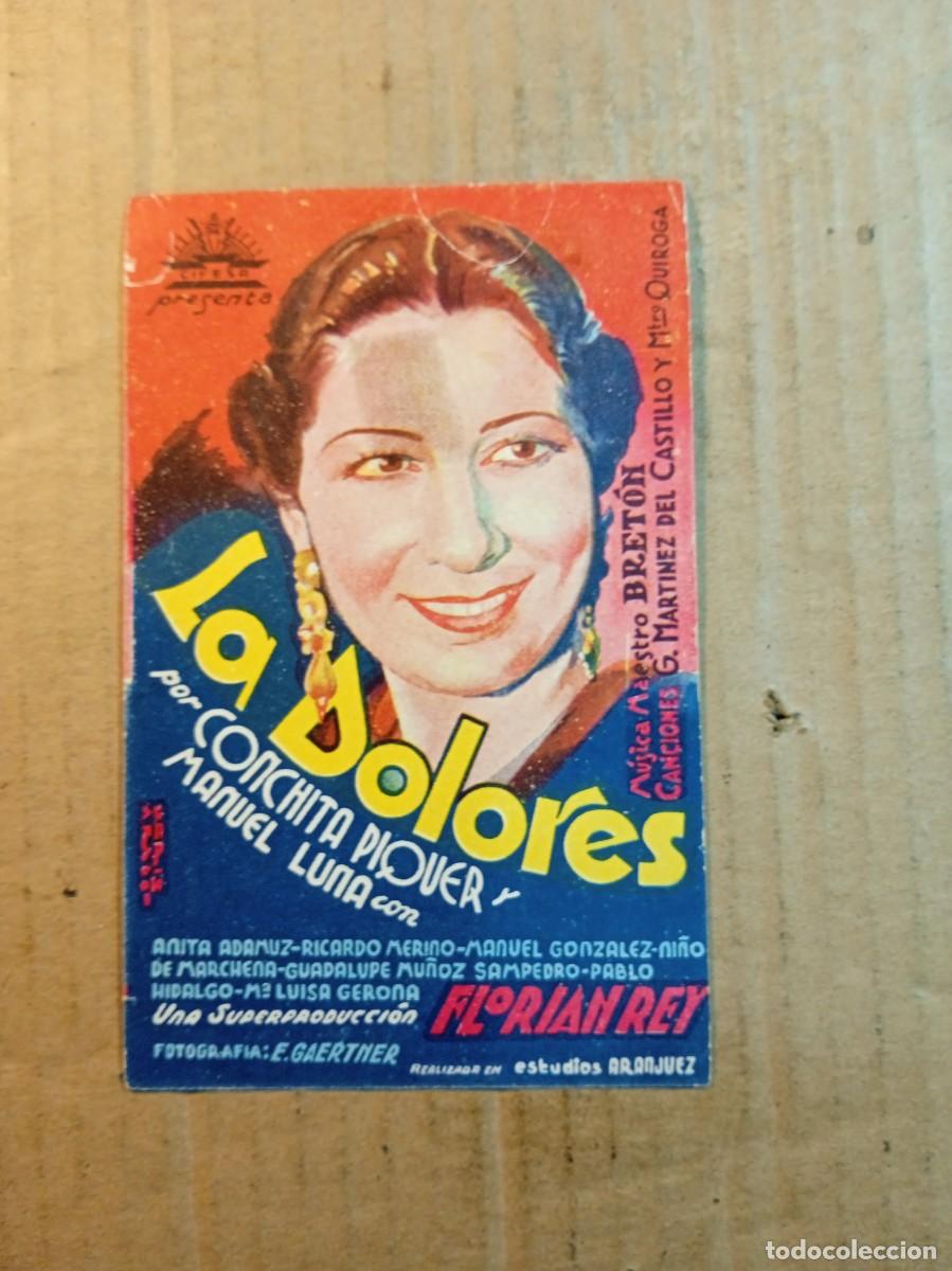 Cine: FOLLETO DE MANO SIN PUBLICIDAD LA DOLORES