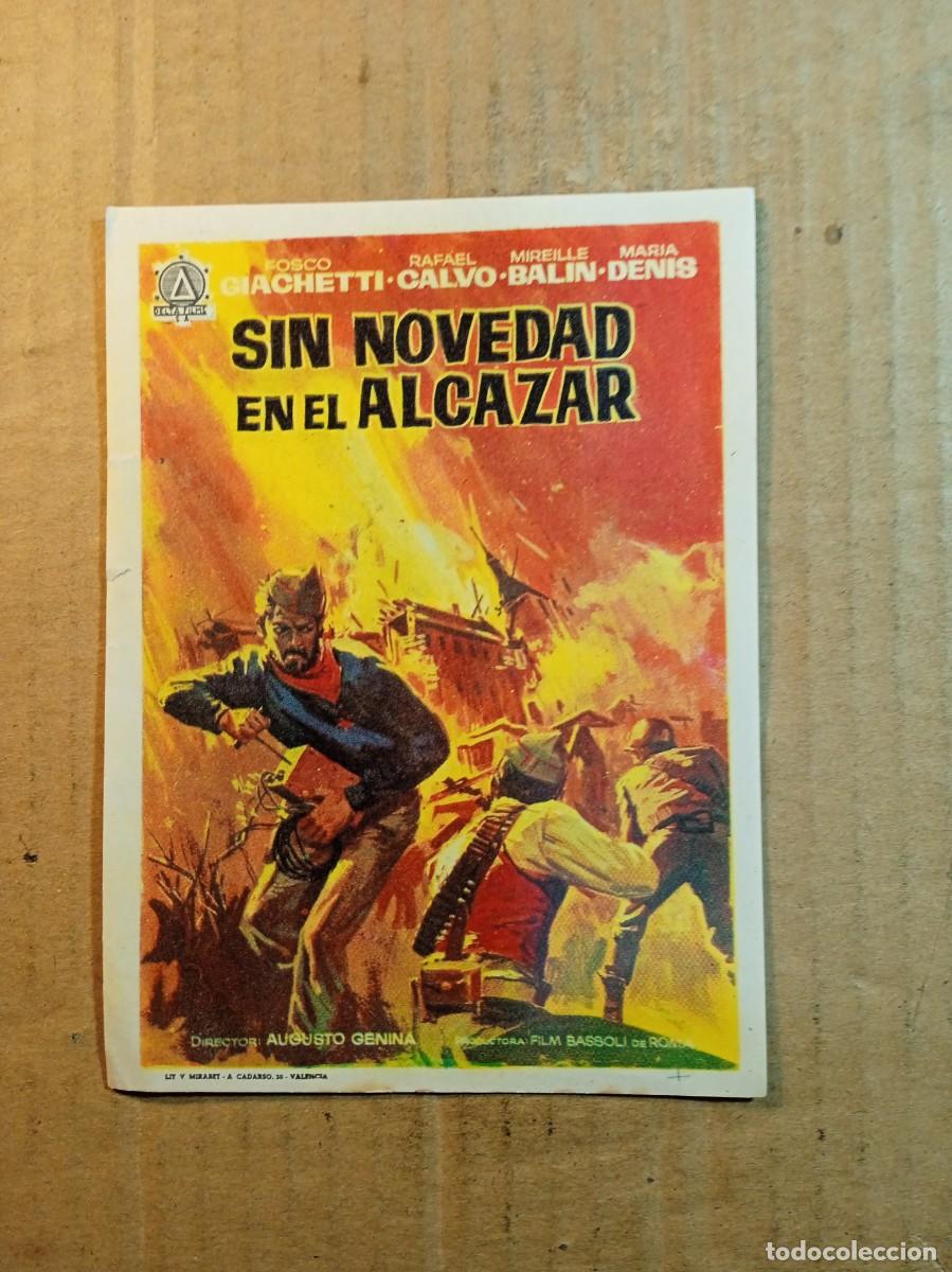  Flyers Publicitaires de films Anciens: FOLLETO DE MANO SIN PUBLICIDAD SIN NOVEDAD EN EL ALCAZAR