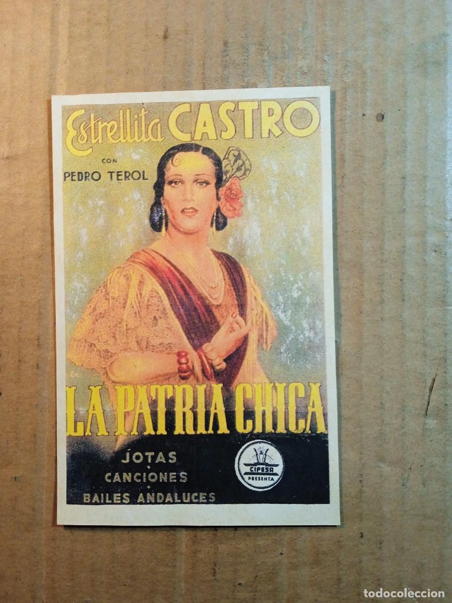  Flyers Publicitaires de films Anciens: FOLLETO DE MANO SIN PUBLICIDAD LA PATRIA CHICA (facs&iacute;mil)