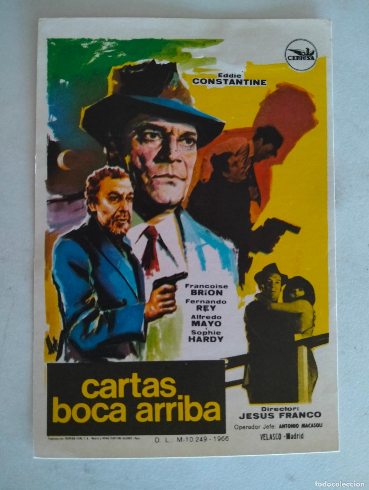 Cine: FOLLETO DE CINE, CARTAS BOCA ARRIBA