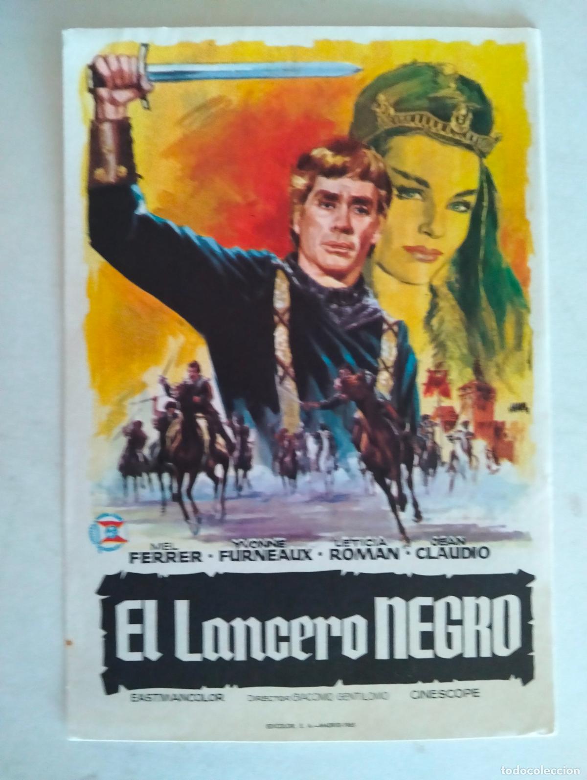Cine: FOLLETO DE CINE, EL LANCERO NEGRO