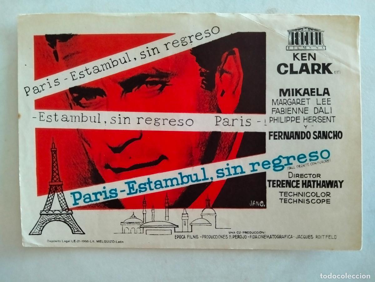 Cine: FOLLETO DE CINE, PARIS-ESTAMBUL SIN REGRESO