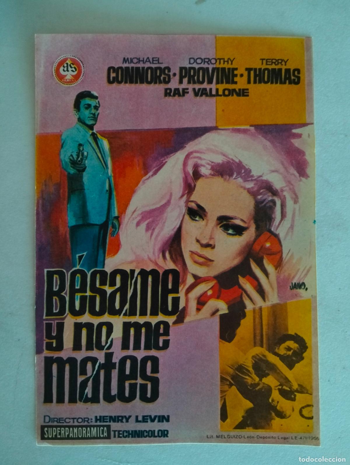 Cine: FOLLETO DE CINE, BESAME Y NO ME MATES