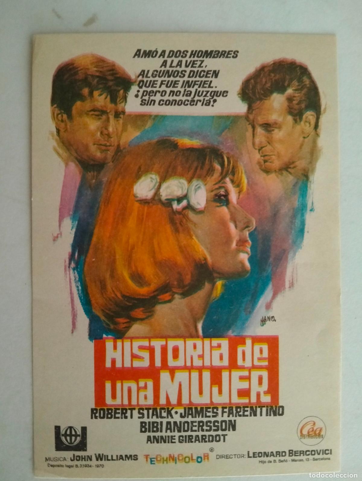 Cine: FOLLETO DE CINE, HISTORIA DE UNA MUJER
