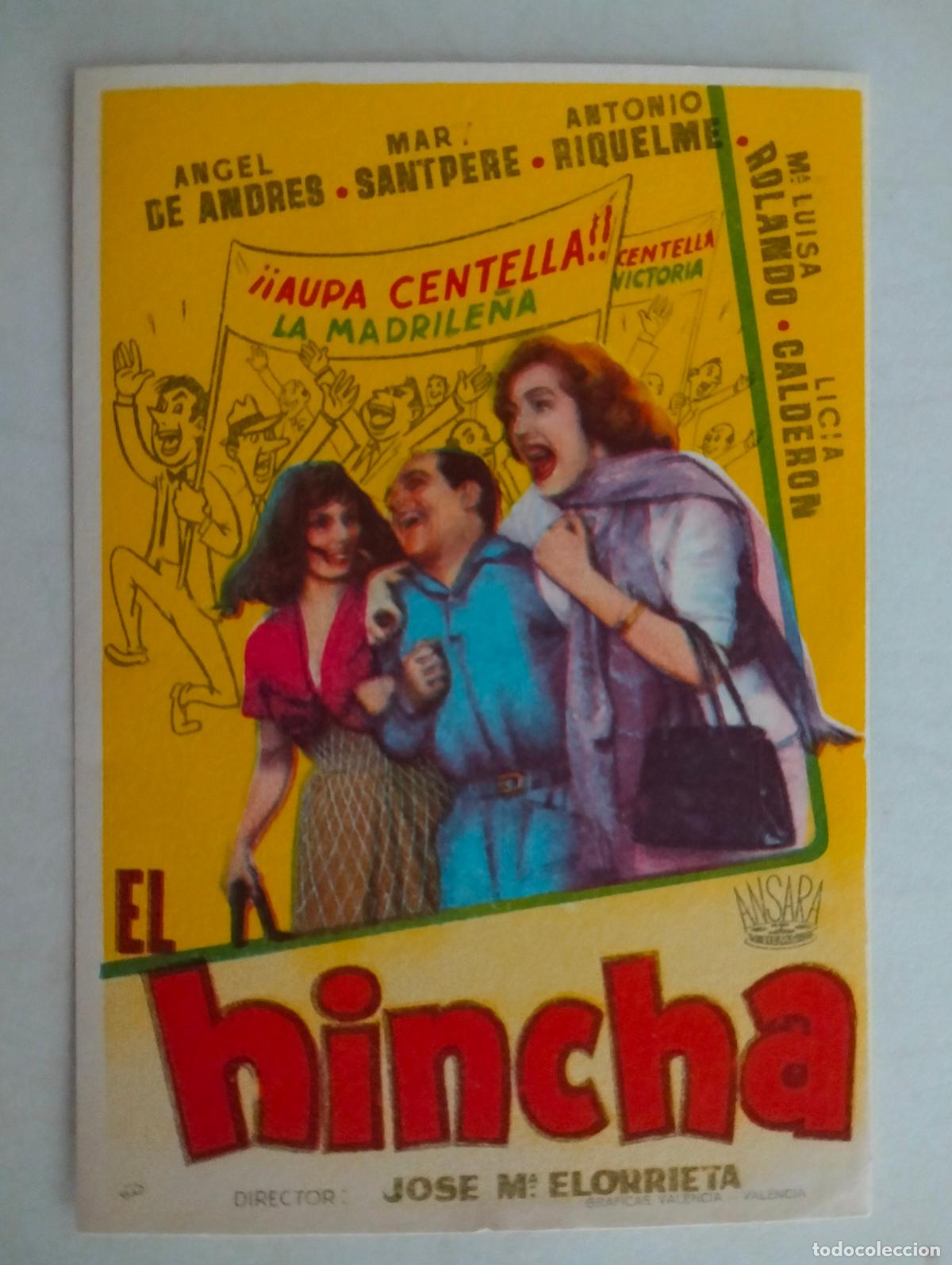 Cine: FOLLETO DE CINE, EL HINCHA