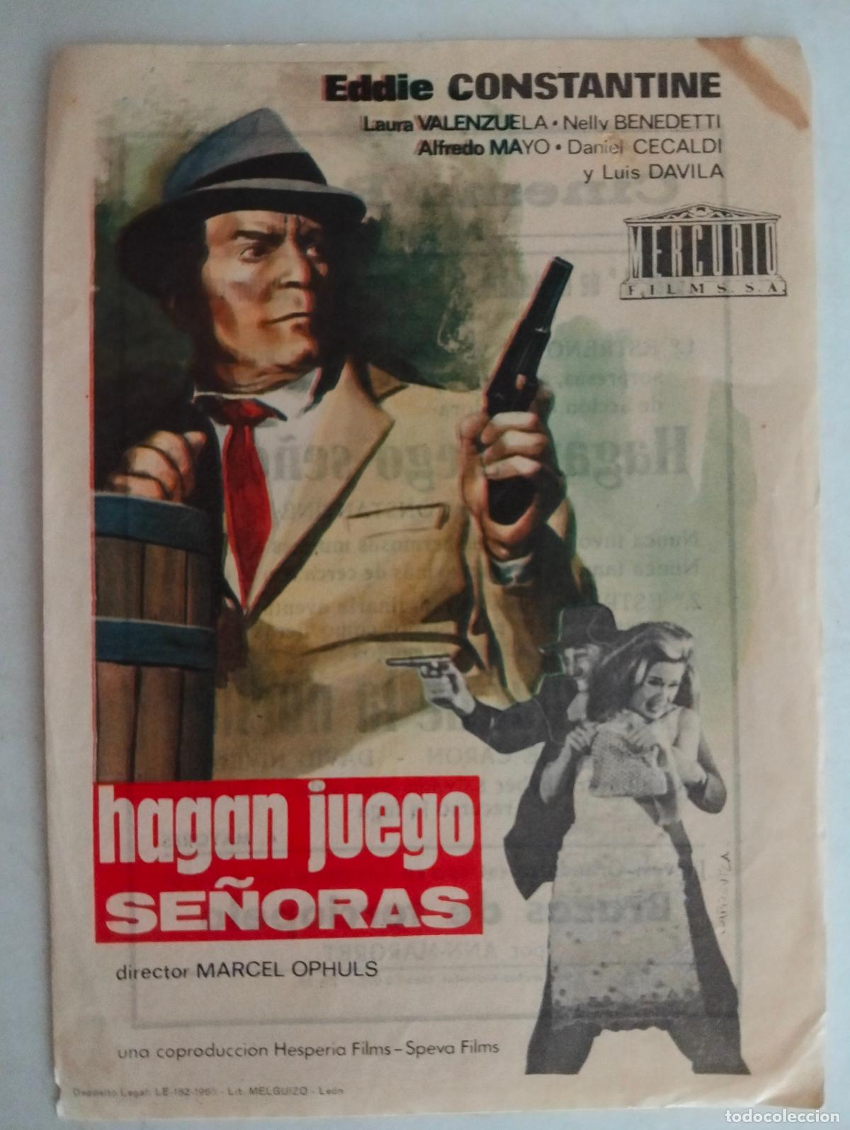 Cine: FOLLETO DE CINE, HAGAN JUEGO SE&Ntilde;ORAS, PUBLICIDAD CINEMA REYNO