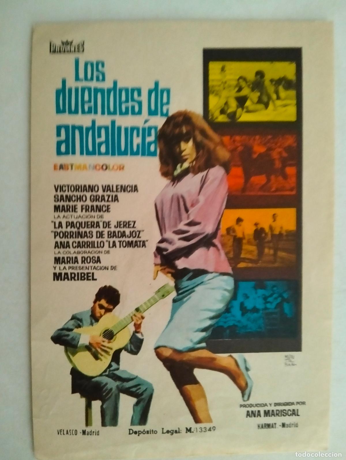 Cine: FOLLETO DE CINE, LOS DUENDES DE ANDALUCIA