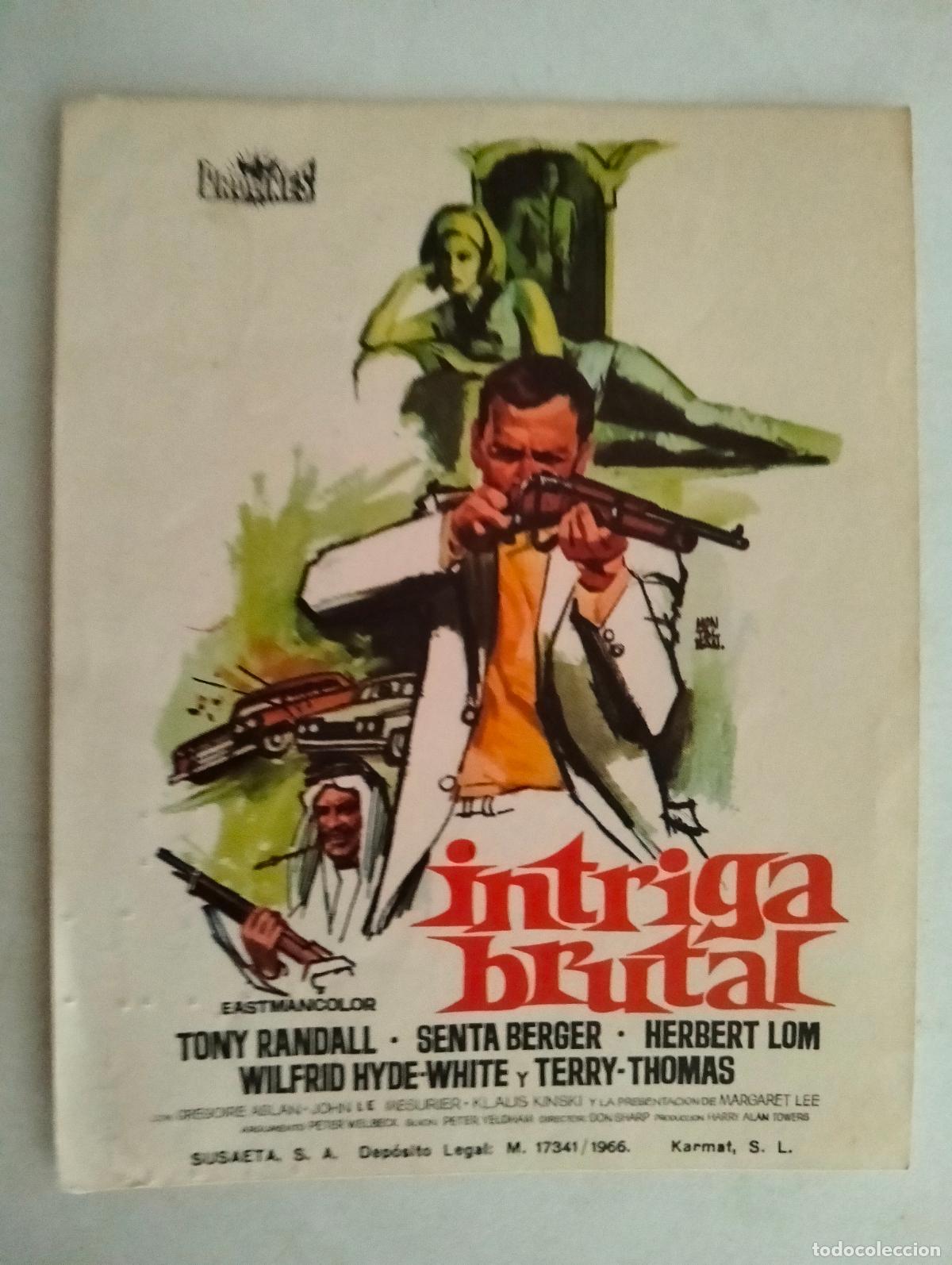 Cine: FOLLETO DE CINE, INTRIGA BRUTAL - Foto 1