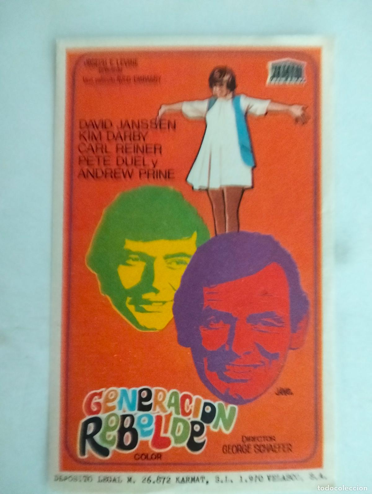 Cine: FOLLETO DE CINE, GENERACION REBELDE