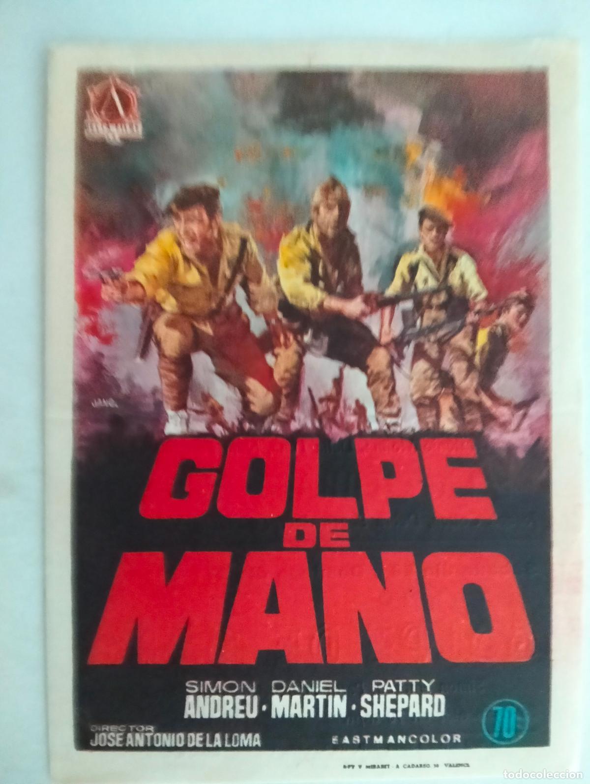 Cine: FOLLETO DE CINE, GOLPE DE MANO, PUBLICIDAD CINE ODEON