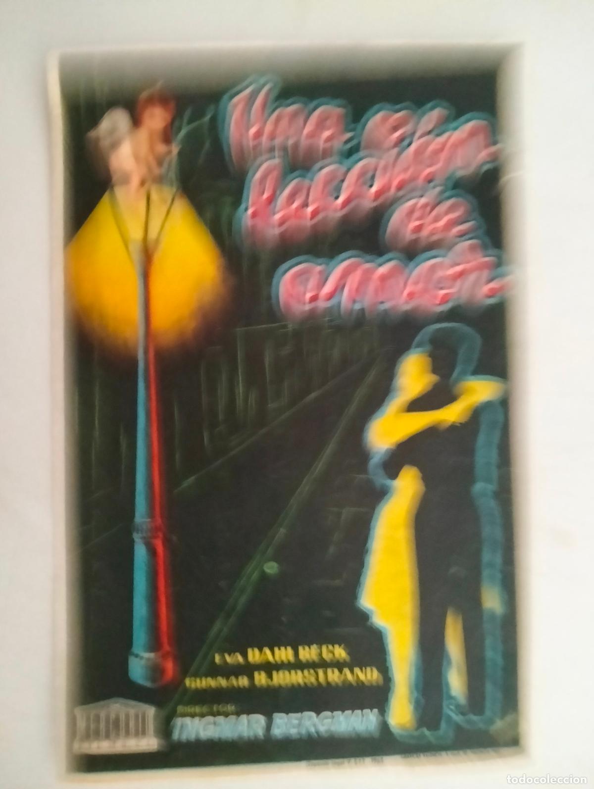 Cine: FOLLETO DE CINE, UNA LECCION DE AMOR