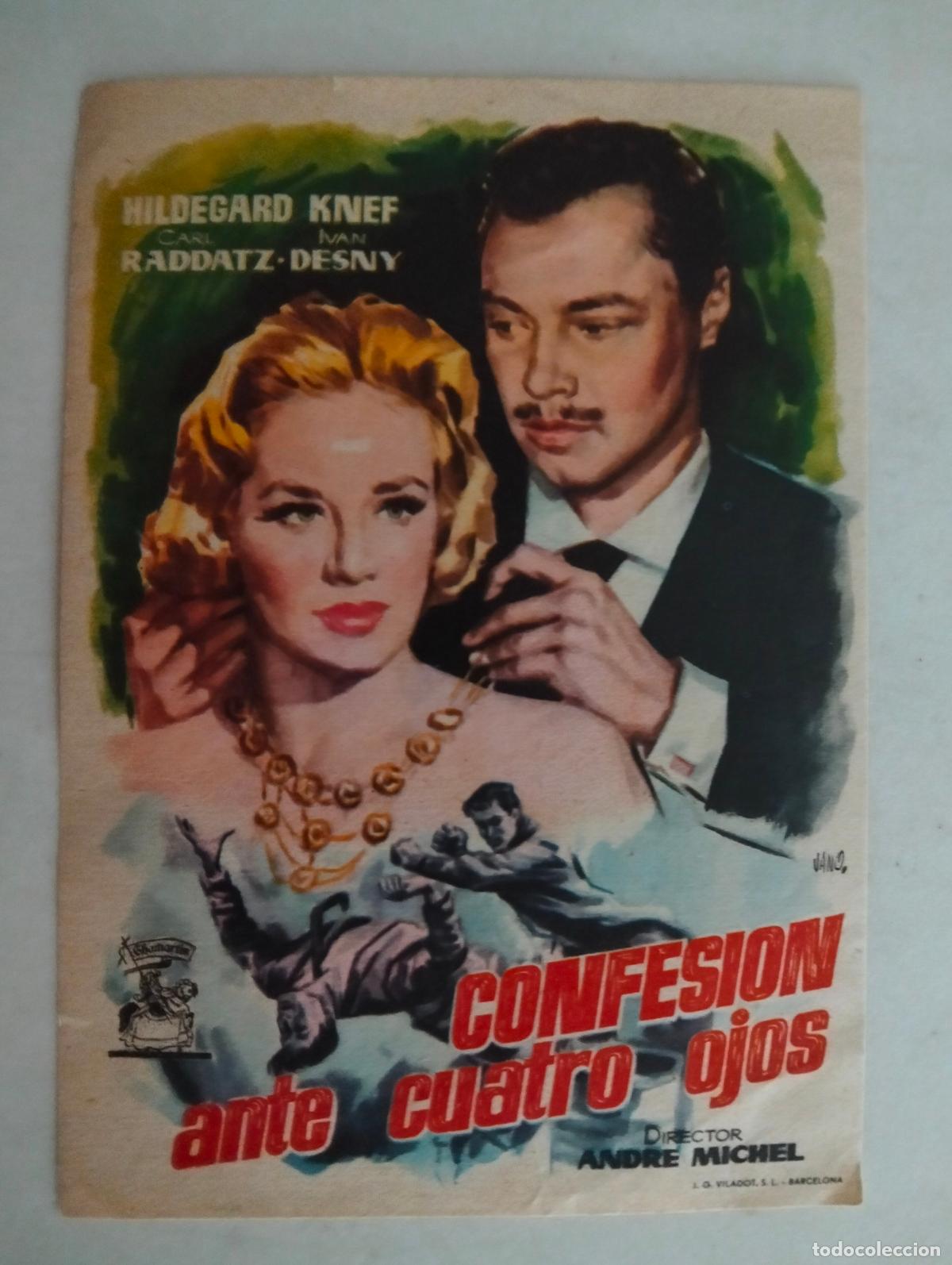 Cine: FOLLETO DE CINE, CONFESION ANTE CUATRO OJOS