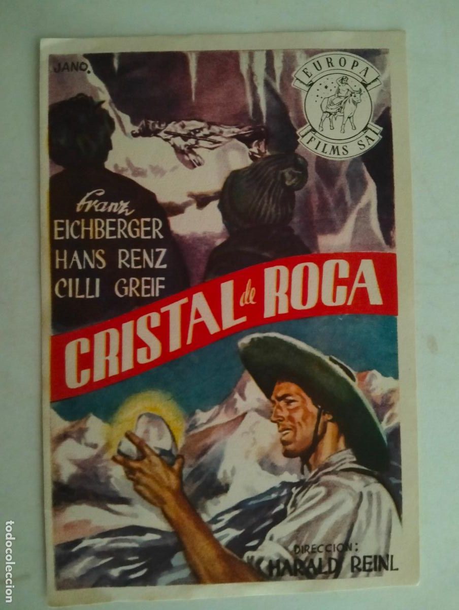 Cine: FOLLETO DE CINE, CRISTAL ROCA
