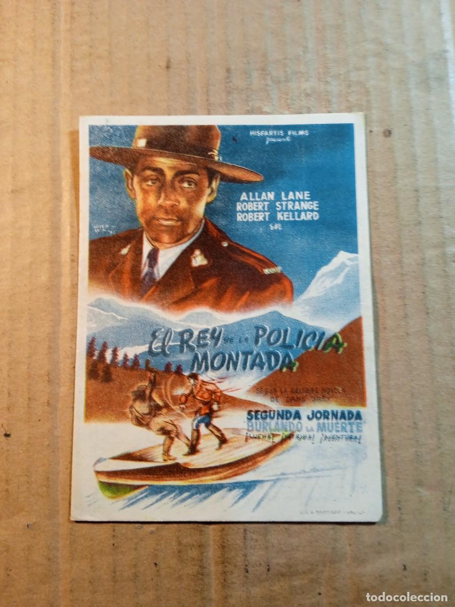 Cine: FOLLETO DE MANO CON PUBLICIDAD EL REY DE LA POLICIA MONTADA