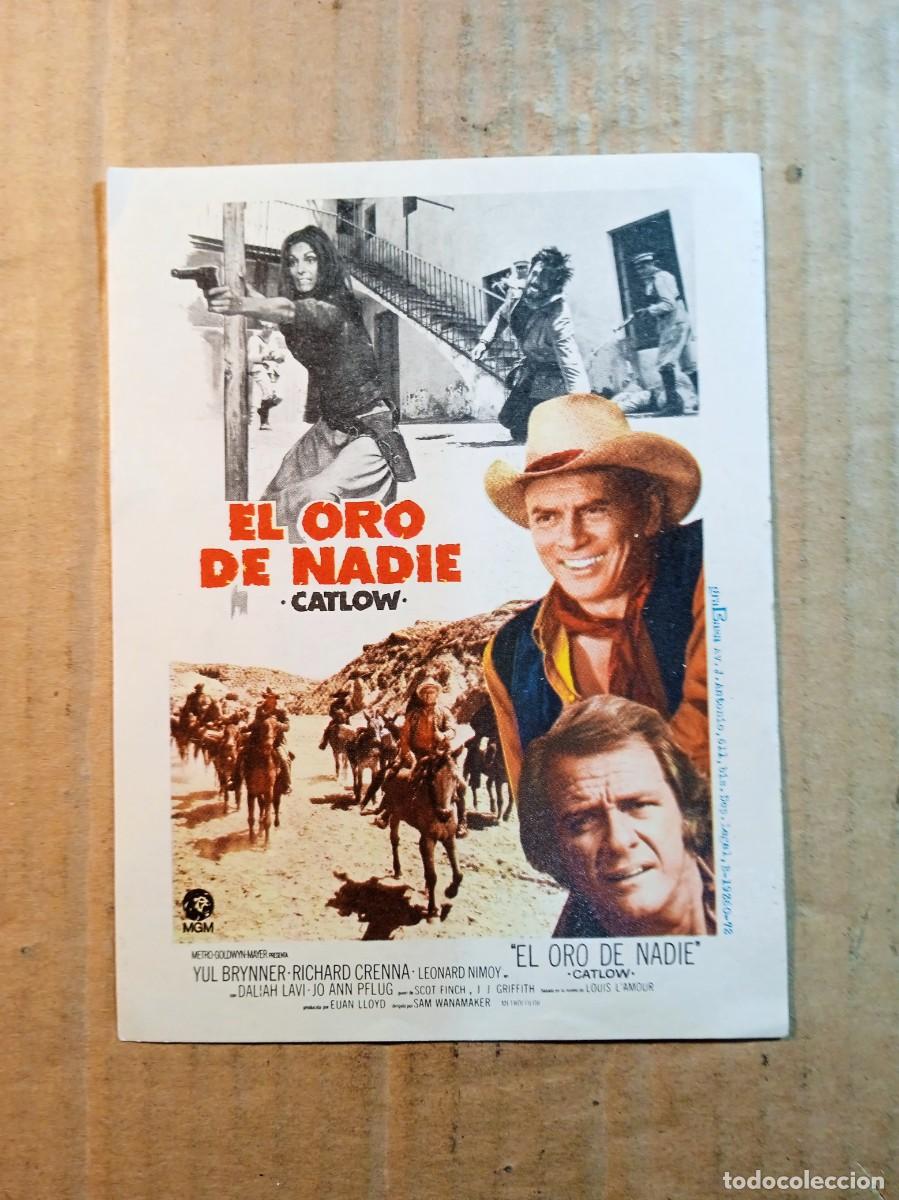  Flyers Publicitaires de films Anciens: FOLLETO DE MANO CON PUBLICIDAD EL ORO DE NADIE