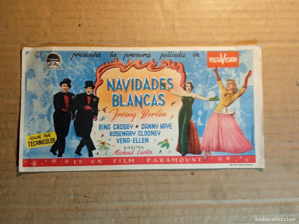 Cine: FOLLETO DE MANO CON PUBLICIDAD NAVIDADES BLANCAS
