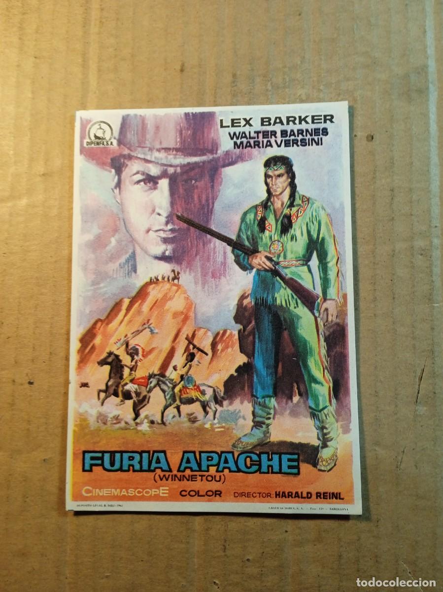  Flyers Publicitaires de films Anciens: FOLLETO DE MANO CON PUBLICIDAD FURIA APACHE