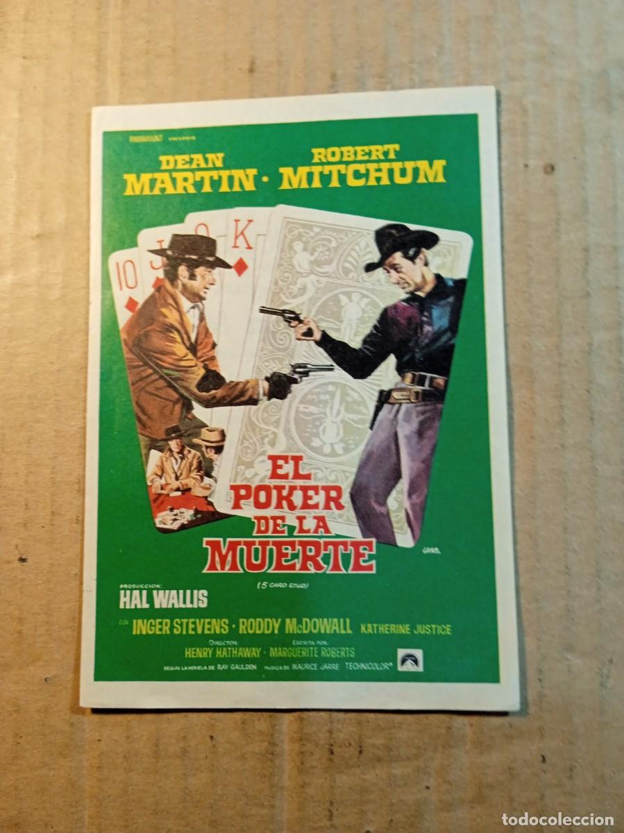  Flyers Publicitaires de films Anciens: FOLLETO DE MANO CON PUBLICIDAD EL POKER DE LA MUERTE