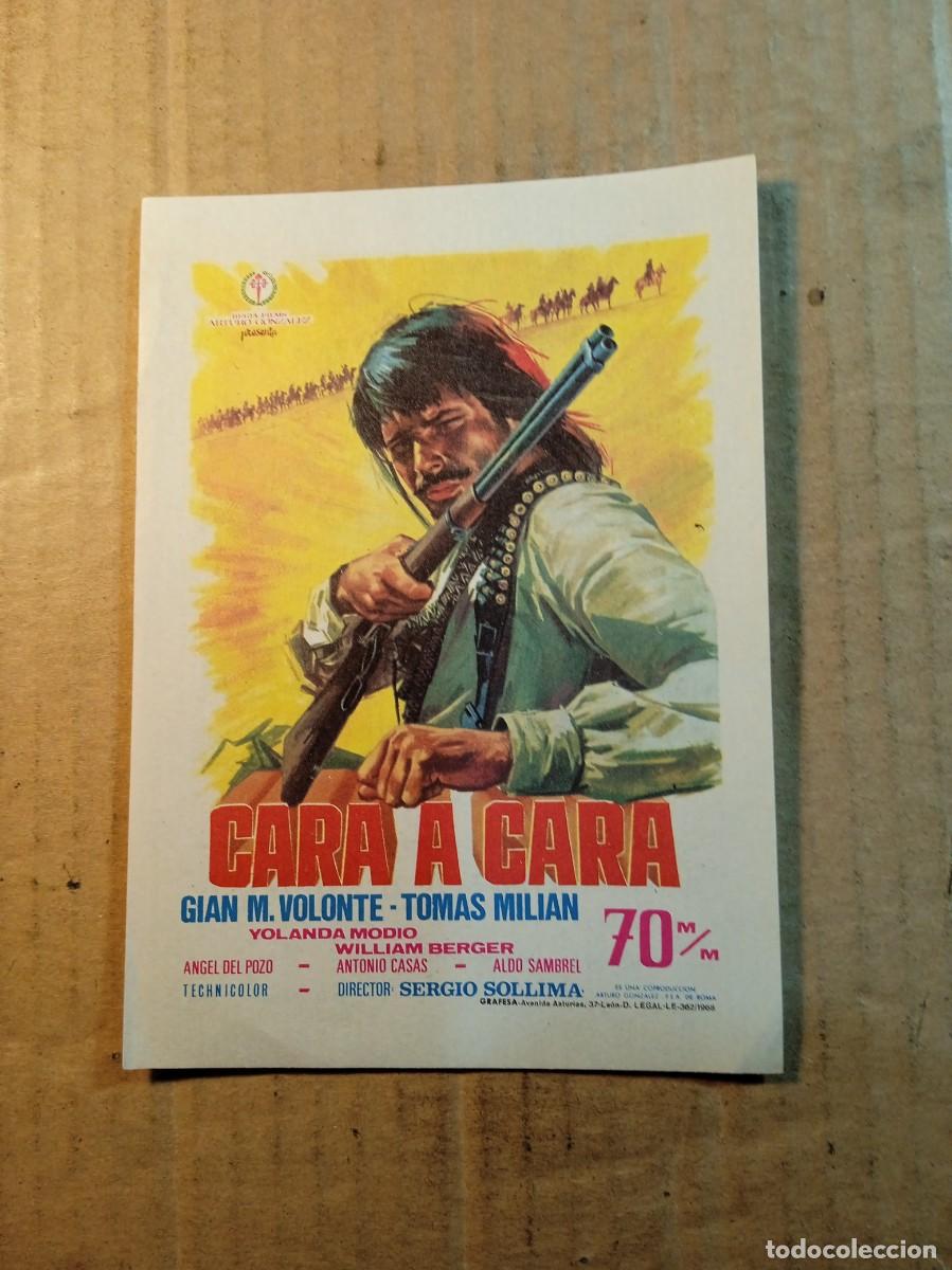  Foglietti di film di film antichi di cinema: FOLLETO DE MANO CON PUBLICIDAD CARA A CARA
