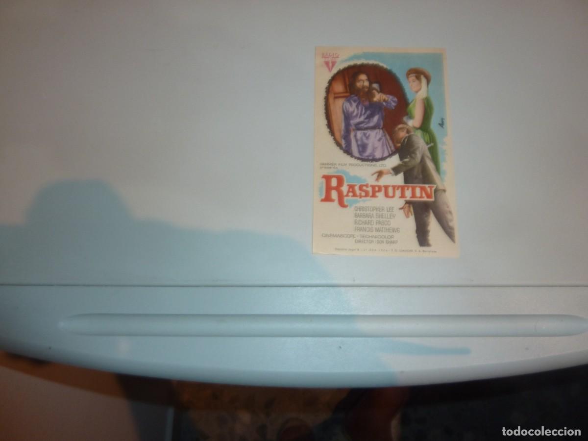 Cine: Folleto de cine RASPUTIN con publicidad