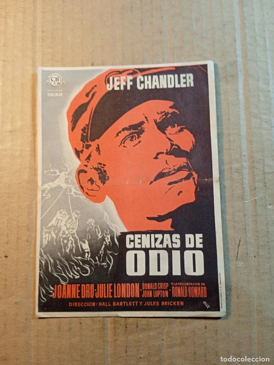 Cinema: FOLLETO DE MANO CON PUBLICIDAD CENIZAS DE ODIO