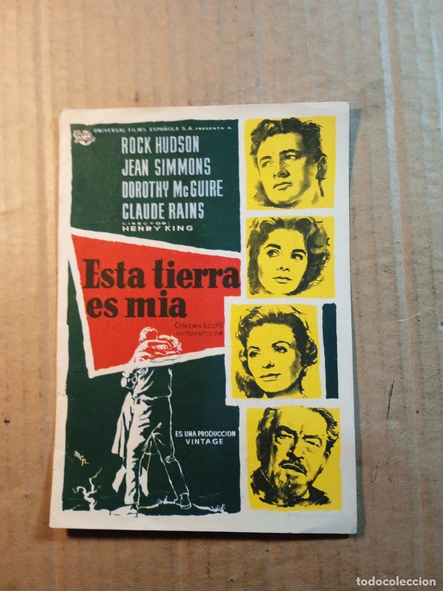  Flyers Publicitaires de films Anciens: FOLLETO DE MANO CON PUBLICIDAD ESTA TIERRA ES MIA
