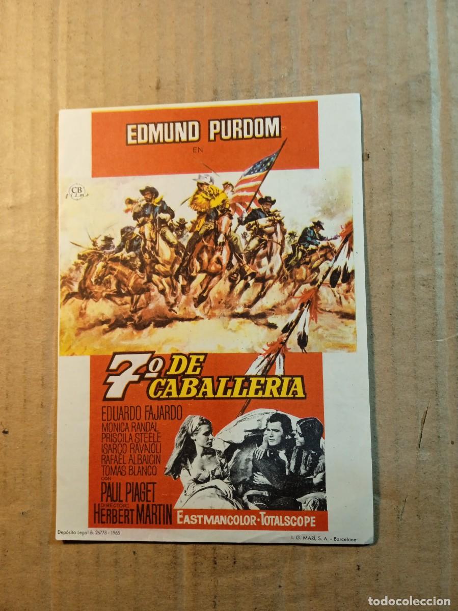  Flyers Publicitaires de films Anciens: FOLLETO DE MANO CON PUBLICIDAD 7&ordm; DE CABALLERIA