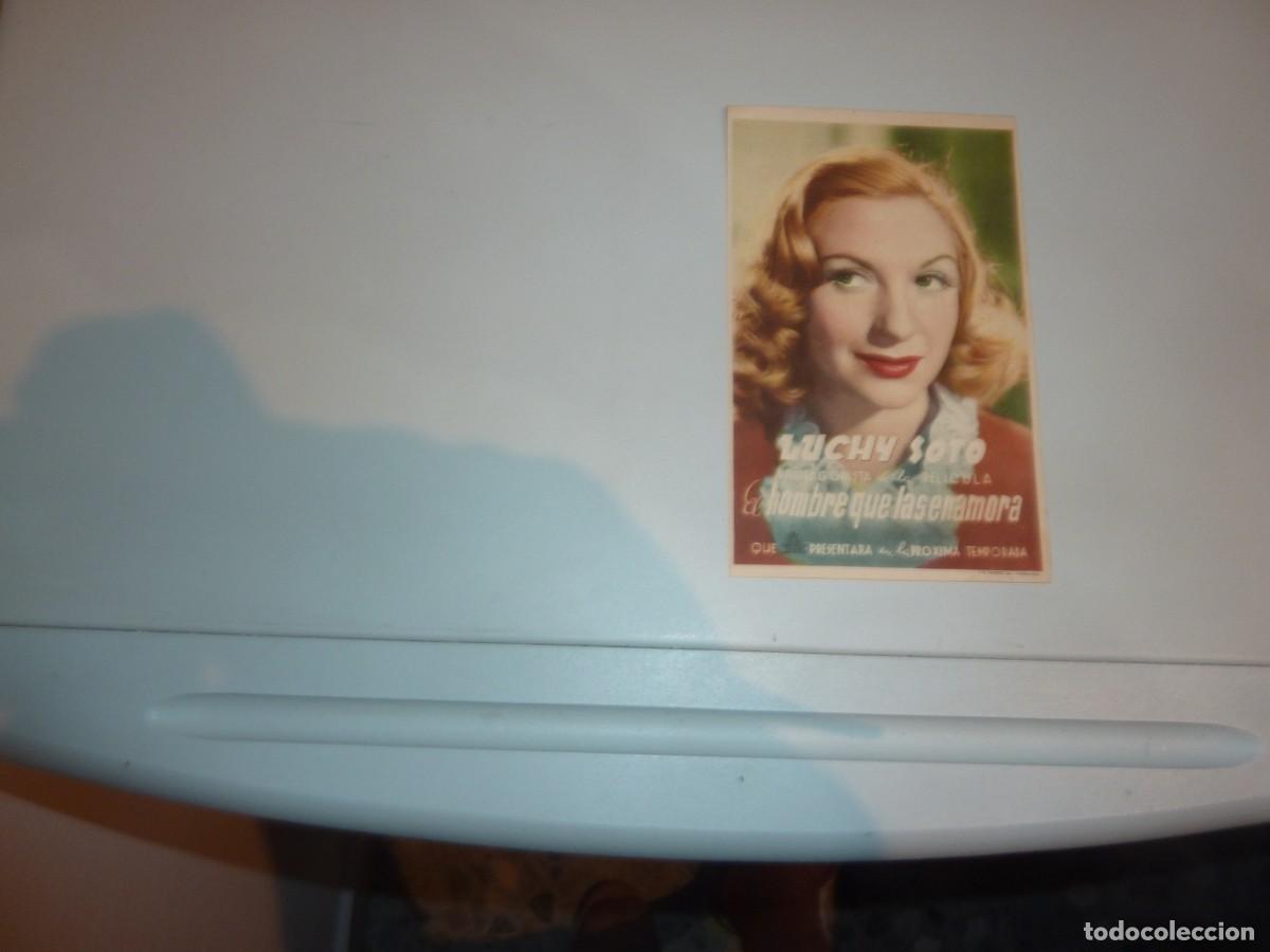 Cine: Folleto de cine EL HOMBRE QUE LAS ENAMORA con publicidad