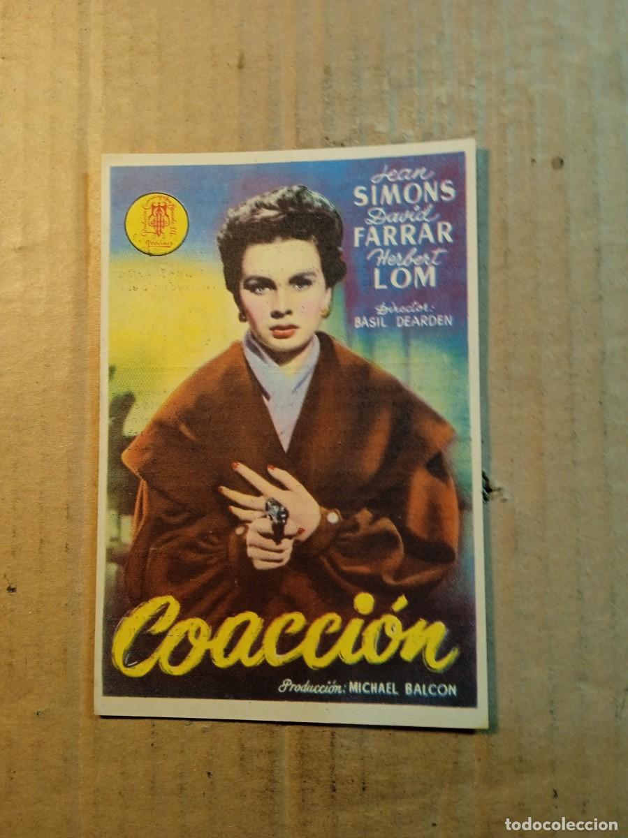 Folhetos de m&atilde;o de filmes antigos de cinema: FOLLETO DE MANO CON PUBLICIDAD COACCION