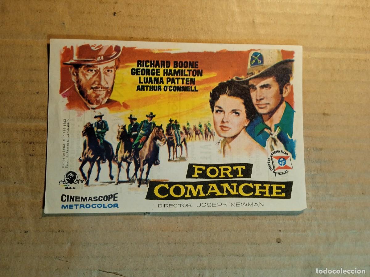 Cinema: FOLLETO DE MANO CON PUBLICIDAD FORT COMANCHE