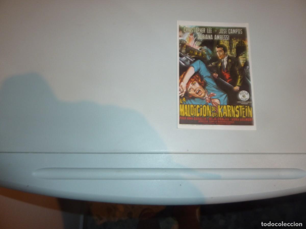 Cine: Folleto de cine LA MALDICION DE LOS KARNSTEIN con publicidad