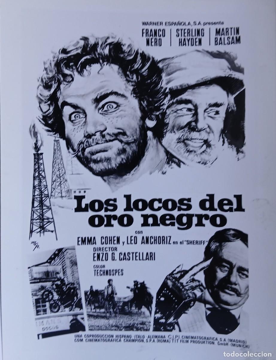 Cine: 2 CARTELES DE MANO, Y FOTOGRAFIA DE LOS LOCOS DEL ORO NEGRO CON FRANCO NERO Y EMMA COHEN