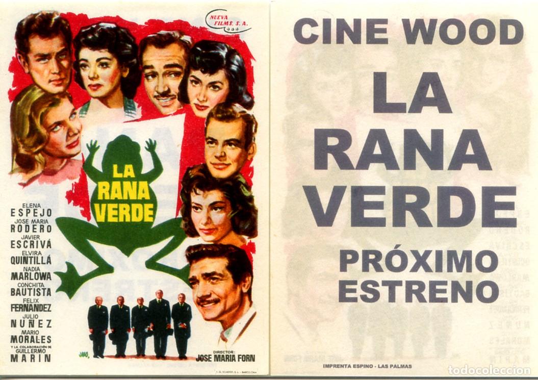 Cine: FOLLETO DE MANO ORIGINAL LA RANA VERDE CINE WOOD TAFIRA LAS PALMAS DE GRAN CANARIA