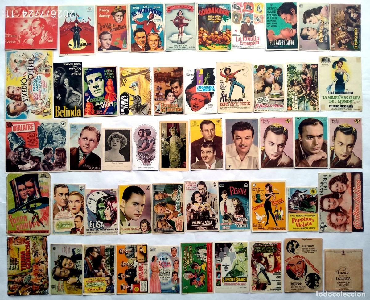 Cine: 50 PROGRAMAS VARIADOS, LOTE N&ordm; 294. ( 12 CON EL DORSO IMPRESO).