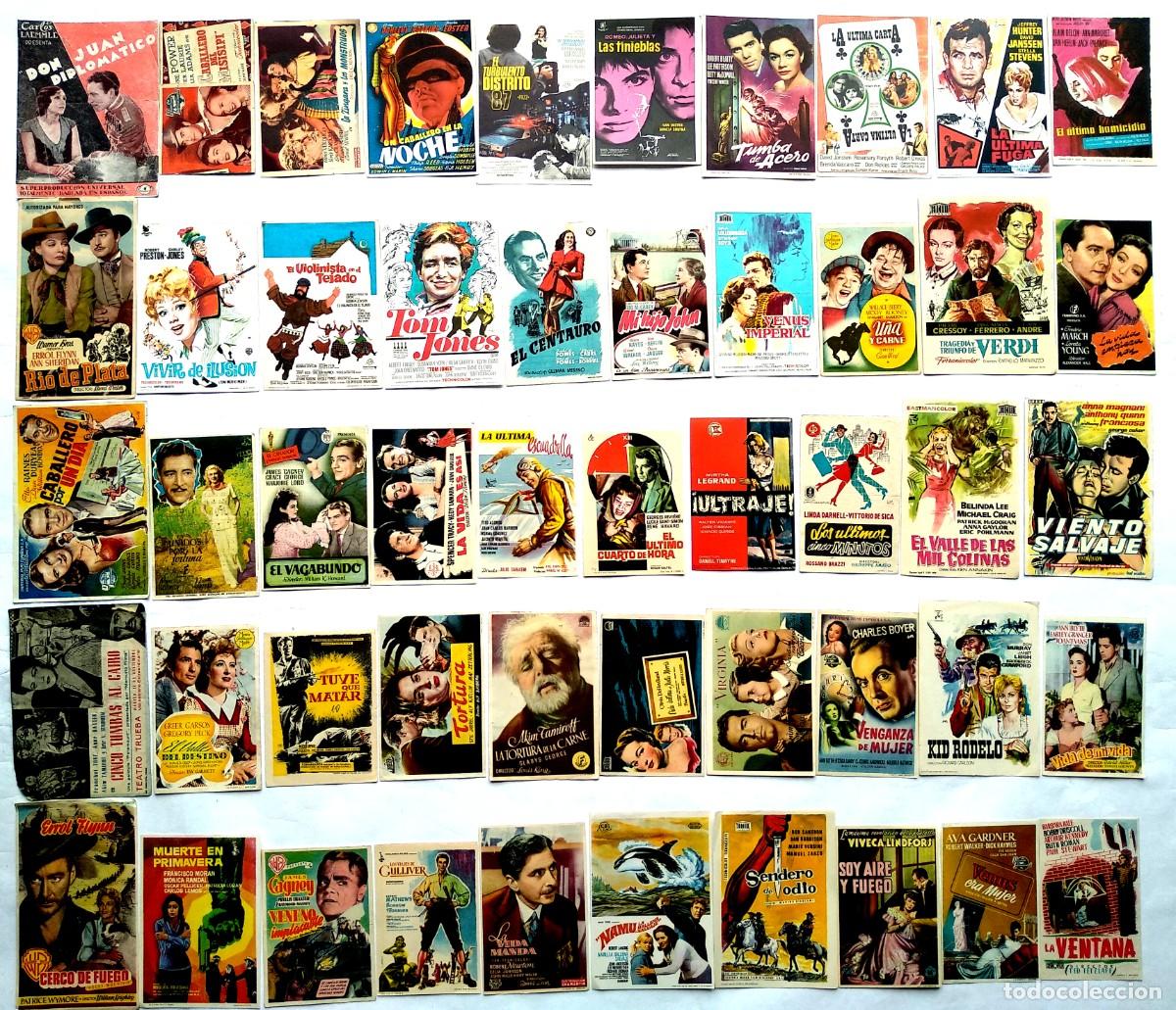 Cine: 50 PROGRAMAS VARIADOS, LOTE N&ordm; 297. ( 12 CON EL DORSO IMPRESO).