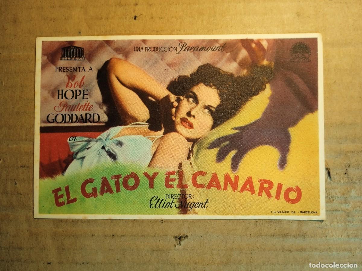  Foglietti di film di film antichi di cinema: FOLLETO DE MANO SIN PUBLICIDAD EL GATO Y EL CANARIO