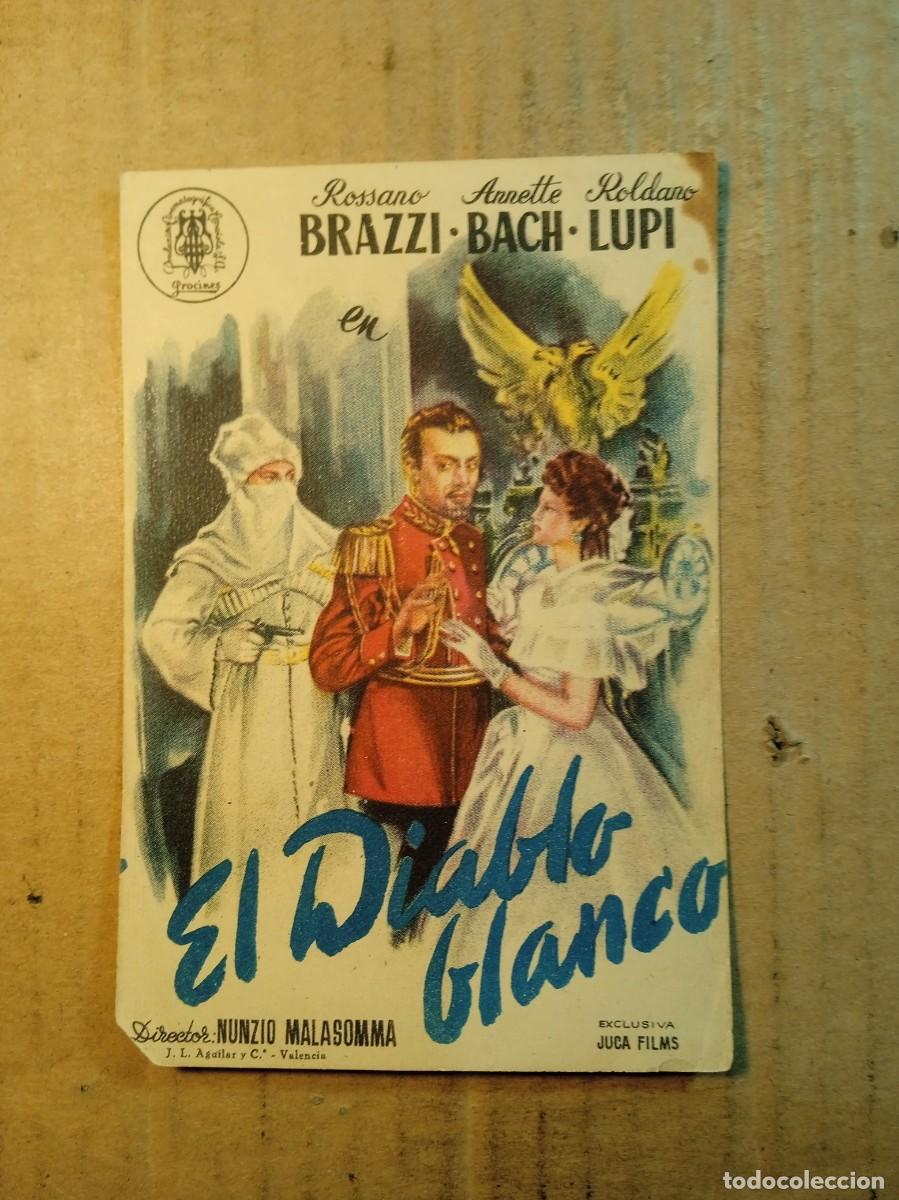 Cine: FOLLETO DE MANO SIN PUBLICIDAD EL DIABLO BLANCO