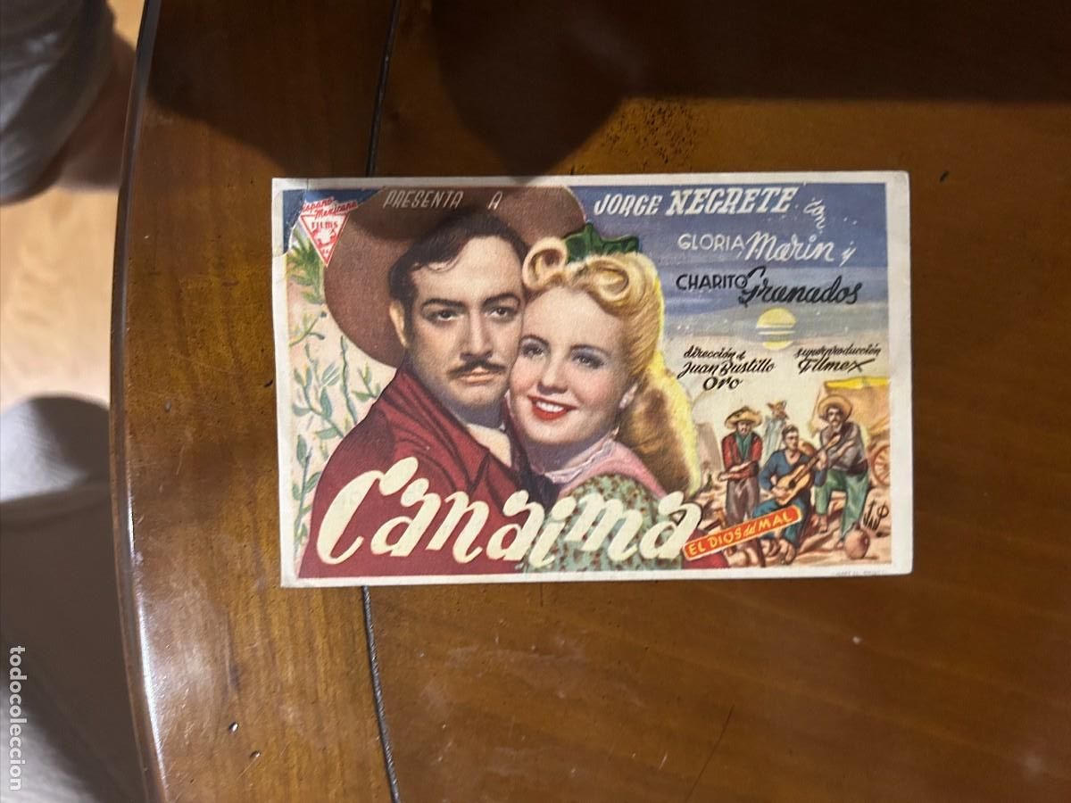 Folhetos de m&atilde;o de filmes antigos de cinema: 1486 canaima cine castilla bejar con publicidad buen estado