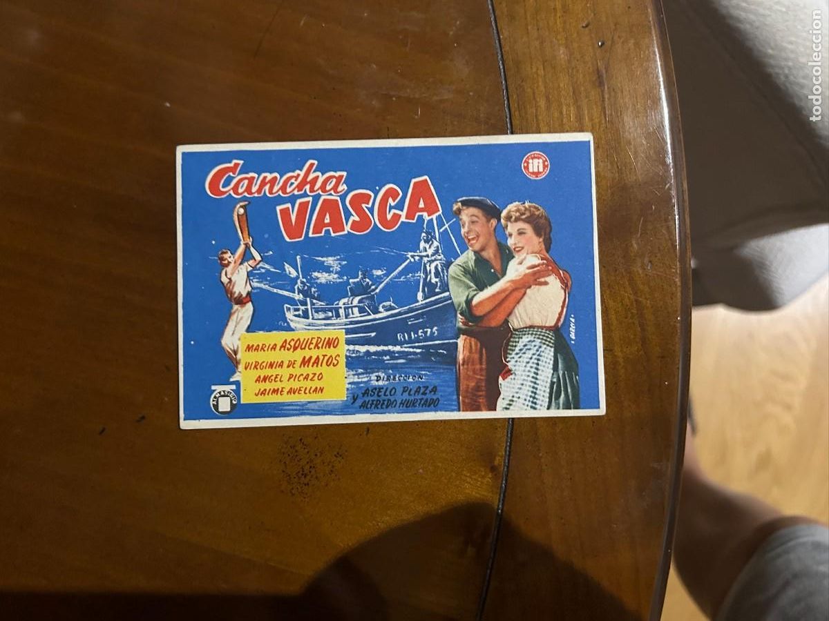 Folhetos de m&atilde;o de filmes antigos de cinema: 1490 CANCHA VASCA SIN PUBLICIDAD BUEN ESTADO