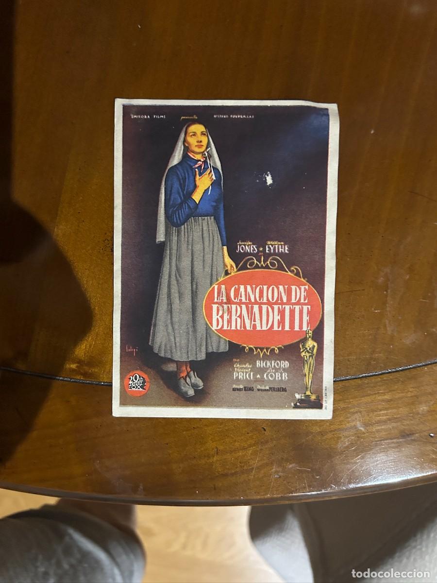 Cine: 1495 LA CANCION DE BERNARDETTE TEATRO TRUEBA BILBAO CON PUBLICIDAD BUEN ESTADO