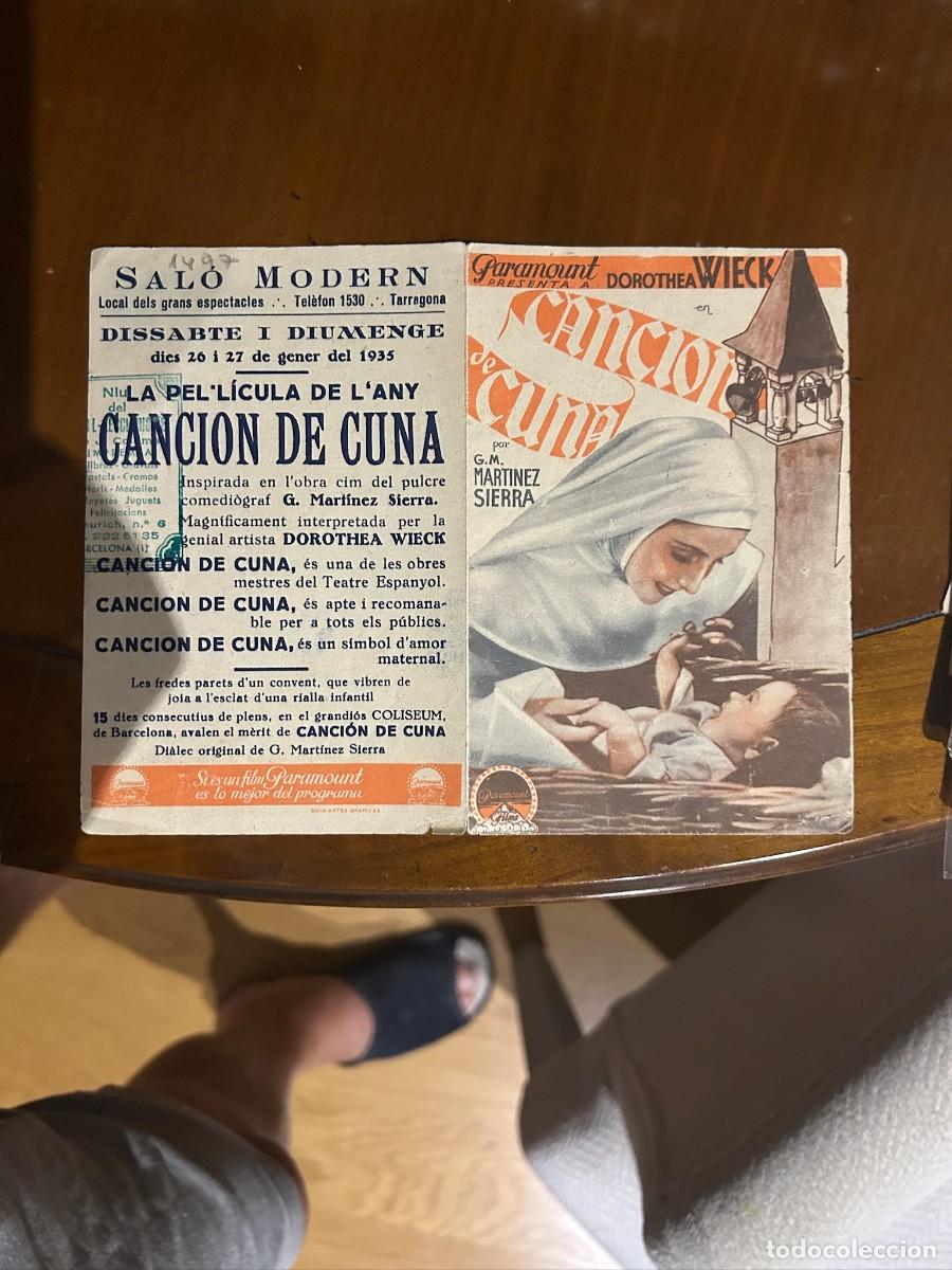 Cine: 1497 CANCION DE CUNA SALO MODERN TARRAGONA CON PUBLICIDAD BUEN ESTADO