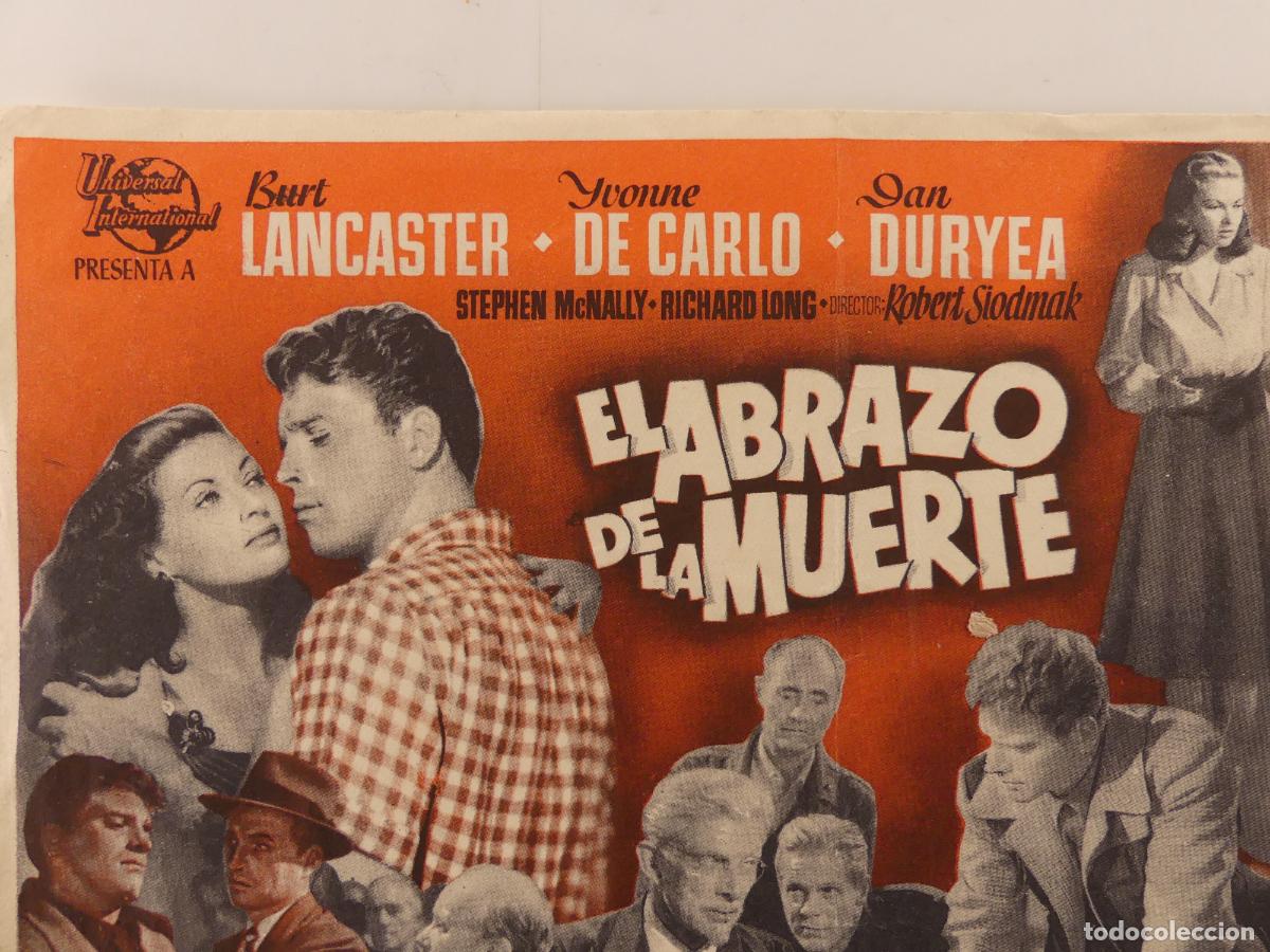 Cine: FOLLETO PROGRAMA CINE DE MANO - EL ABRAZO DE LA MUERTE - REF: F10 - Foto 2