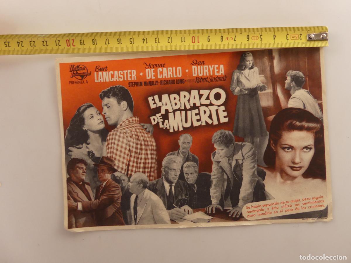 Cine: FOLLETO PROGRAMA CINE DE MANO - EL ABRAZO DE LA MUERTE - REF: F10 - Foto 5
