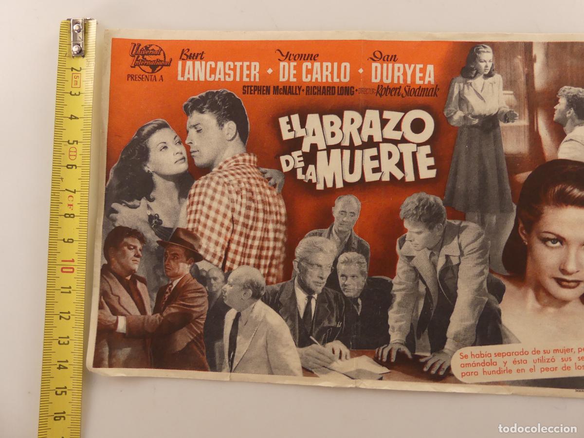 Cine: FOLLETO PROGRAMA CINE DE MANO - EL ABRAZO DE LA MUERTE - REF: F10 - Foto 6