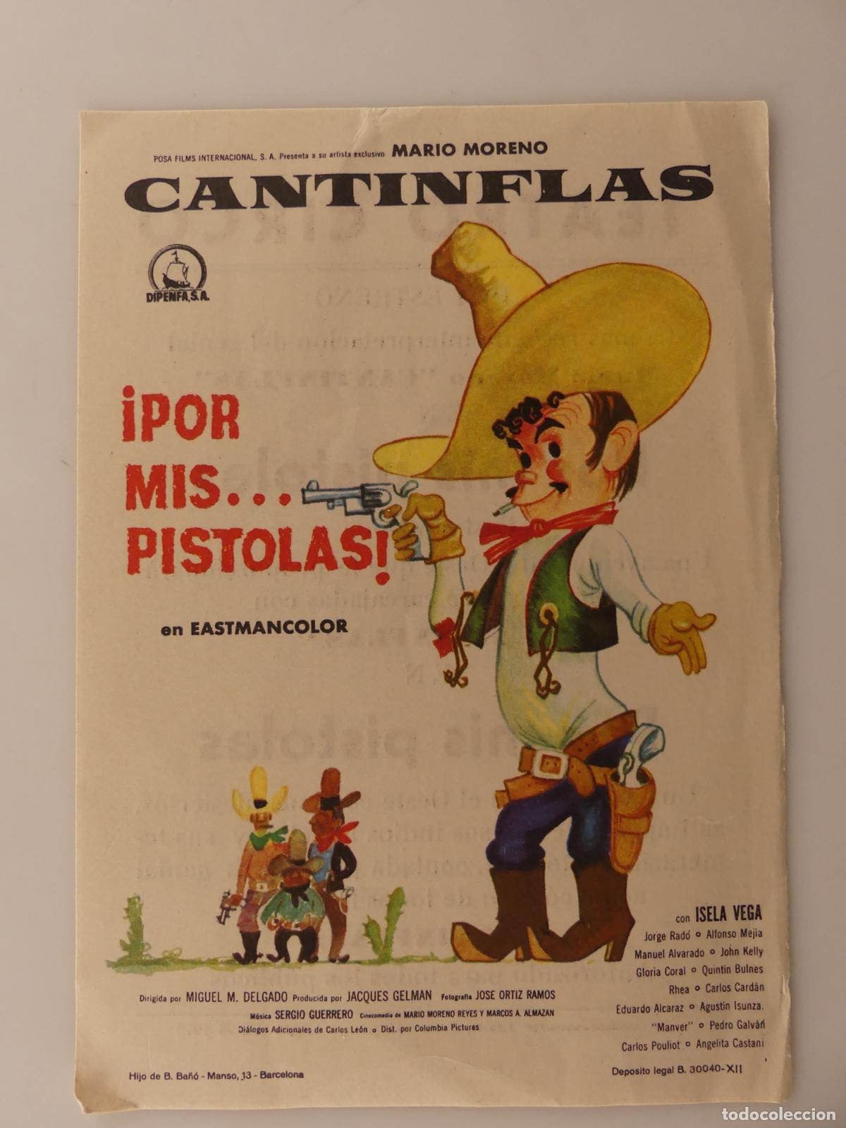 Cine: FOLLETO PROGRAMA CINE DE MANO - POR MIS PISTOLAS - REF: F6