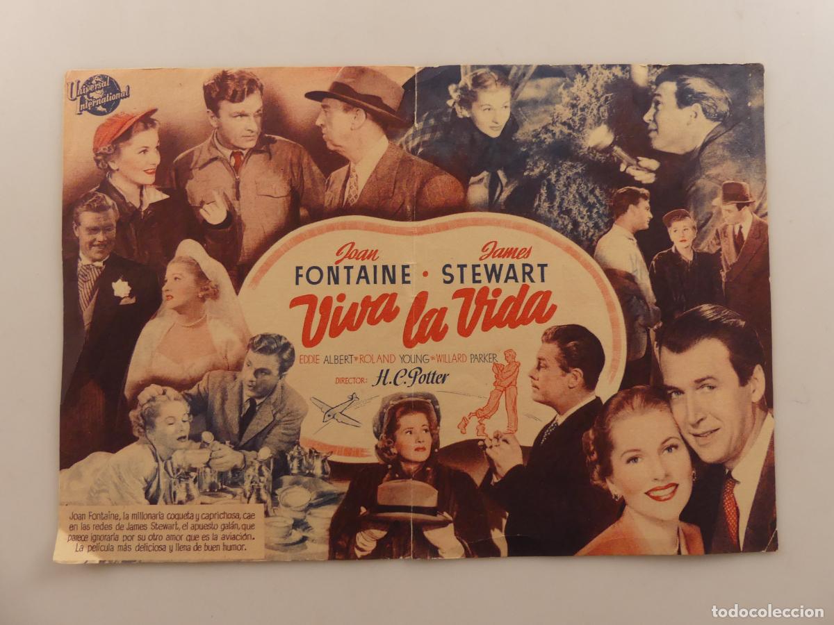 Folhetos de m&atilde;o de filmes antigos de cinema: FOLLETO PROGRAMA CINE DE MANO - VIVA LA VIDA - REF: F11
