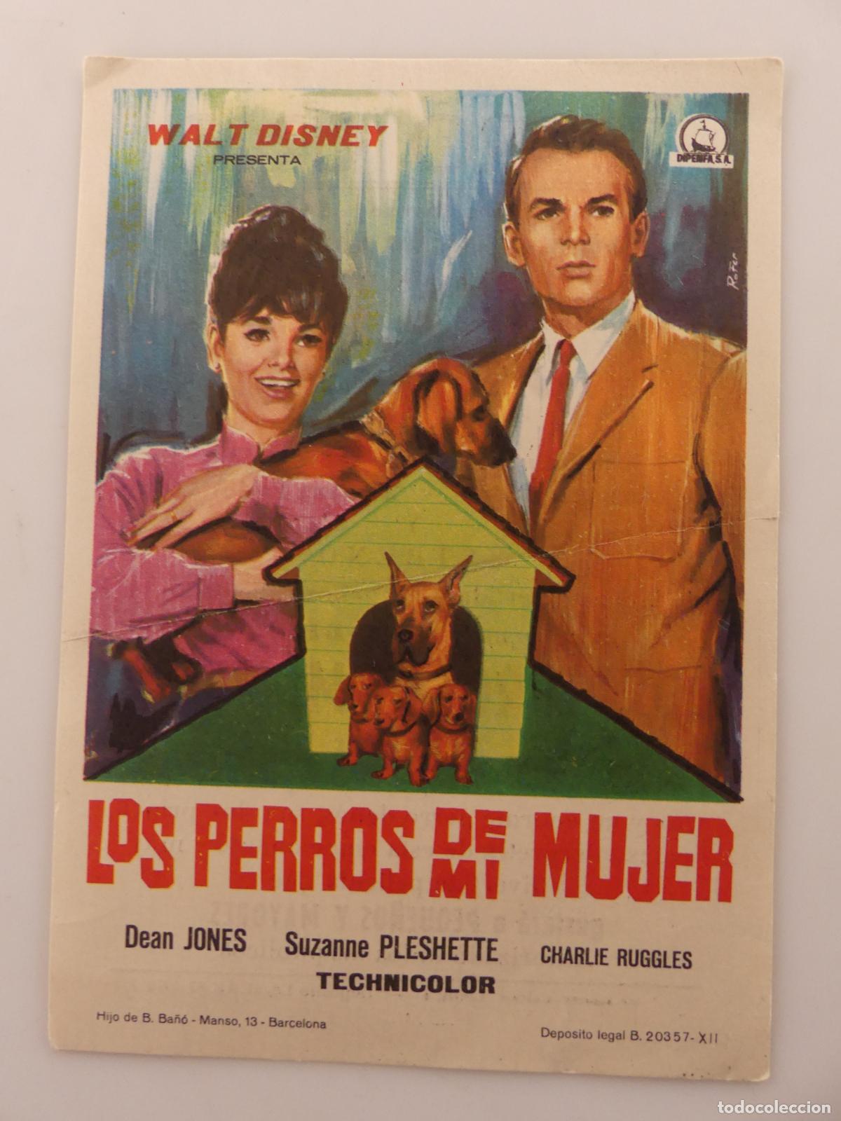 Cine: FOLLETO PROGRAMA CINE DE MANO - LOS PERROS DE MI MUJER - REF: F3